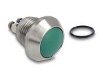 DELOCK Drucktaster zum Einbau 12 mm 2 x Schraubklemme grün