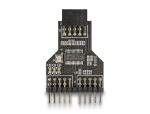 DELOCK USB2.0 Hub 9 Pin Pfostenbuchse 2x9 Pin Pfostenstecker
