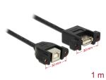 DELOCK USB Kabel B -> A Bu/Bu 1.00m Einbau