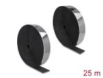 DELOCK Klettband selbstklebend Haft/Flauschband 25mx50mm SW