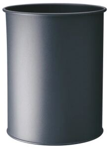 Durable Waste basket metal round 15 Silber