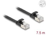DELOCK Patchkabel gewinkelt RJ45 S/FTP Cat6 7,5m Schwarz