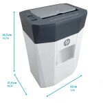 HP OneShred Auto 80CC Aktenvernichter Kreuzschreddern 68 dB 22 cm Weiß