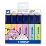 Staedtler 364 C Marker 6 Stück(e) Meißel Limette, Minze, Pfirsich, Pink, Violett, Gelb