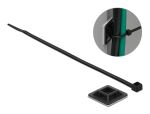 DELOCK Befestigungssockel 25 x 25 mm mit Kabelbinder schwarz