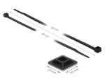 DELOCK Befestigungssockel 25 x 25 mm mit Kabelbinder schwarz
