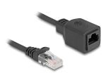 DELOCK RJ45 Spiralkabel St > Bu Cat.5e UTP 1m - 3m schwarz