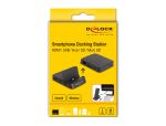 DeLOCK Smartphone Dockingstation 4K mit integrierter Halterung - HDMI / USB / Hub / SD / Micro SD für Android oder Windows