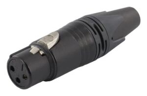Equip 3-polige XLR Kabelbuchse, Schwarz