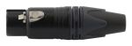 Equip 3-polige XLR Kabelbuchse, Schwarz
