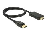 DELOCK Displayport Kabel DP -> HDMI St/St 4K 1.00m...