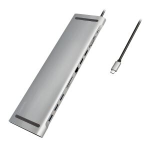LogiLink UA0373 laptop-dockingstation & portreplikator Kabelgebunden USB 3.2 Gen 1 (3.1 Gen 1) Type-C Aluminium