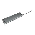 LogiLink UA0373 laptop-dockingstation & portreplikator Kabelgebunden USB 3.2 Gen 1 (3.1 Gen 1) Type-C Aluminium