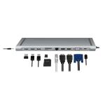 LogiLink UA0373 laptop-dockingstation & portreplikator Kabelgebunden USB 3.2 Gen 1 (3.1 Gen 1) Type-C Aluminium