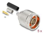 DELOCK N Stecker zum Crimpen LMR 200 mit Schrumpfschlauch