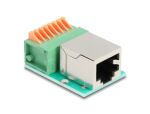 DeLOCK 90652 Kabeladapter RJ45 8 pin terminal block Grün, Silber