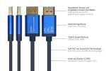 Alcasa 4814-SF050B DisplayPort-Kabel 5 m Blau