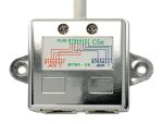 DELOCK Adapter RJ45->2x RJ45 St/Bu 0.15m 1xEthernet 1xISDN
