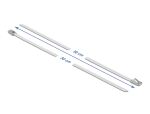 DELOCK Edelstahlkabelbinder L 500 x B 4,6 mm weiß 10 Stück