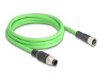 DeLOCK M12 Kabel A-kodiert 8 Pin Stecker zu Buchse PUR...
