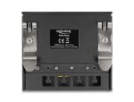 DeLOCK Mini Desktop Patchpanel RJ45 Buchse 4 Port Cat.6A geschirmt schwarz - zur Montage an Tisch, Wand oder Hutschiene