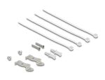 DeLOCK Mini Desktop Patchpanel RJ45 Buchse 4 Port Cat.6A geschirmt schwarz - zur Montage an Tisch, Wand oder Hutschiene