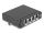 DeLOCK Mini Desktop Patchpanel RJ45 Buchse 4 Port Cat.6A geschirmt schwarz - zur Montage an Tisch, Wand oder Hutschiene