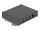 DeLOCK Mini Desktop Patchpanel RJ45 Buchse 4 Port Cat.6A geschirmt schwarz - zur Montage an Tisch, Wand oder Hutschiene