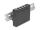 DeLOCK Mini Desktop Patchpanel RJ45 Buchse 4 Port Cat.6A geschirmt schwarz - zur Montage an Tisch, Wand oder Hutschiene