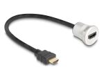 DELOCK HDMI Einbaubuchse 8K 60 Hz mit Kabelpeitsche St 30cm