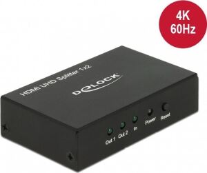 Delock HDMI 4K Splitter 1x HDMI in > 2x HDMI out