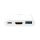 LogiLink 0.14m, 2xUSB-C/HDMI+USB A Weiß