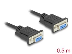 DeLOCK Seriell Kabel RS-232 D-Sub9 Buchse zu Buchse mit schmalem Steckergehäuse 0,5 m