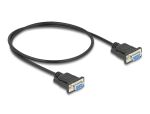DeLOCK Seriell Kabel RS-232 D-Sub9 Buchse zu Buchse mit schmalem Steckergehäuse 0,5 m