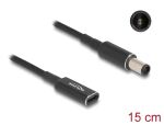 DeLOCK Adapterkabel für Notebook Ladekabel USB Type-C Buchse zu HP 7,4 x 5,0 mm Stecker 15 cm