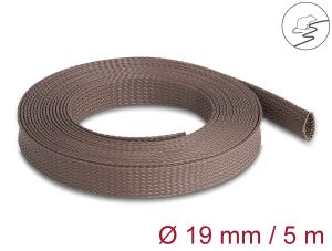 DELOCK Geflechtschlauch nagerfest dehnbar 5 m x 19 mm braun