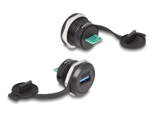 DeLOCK USB 3.2 Gen 1 Typ-A zu PCB Einbaubuchse mit Staubschutzkappe