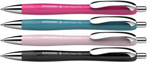 Schneider AG Slider Rave Blau Clip-on-Einziehkugelschreiber Extradick 4 Stück(e)
