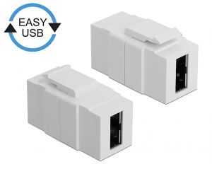 DELOCK Keystone Modul EASY-USB 2.0A BU>EASY-USB 2.0A BU Weiß