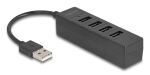 DeLOCK 64334 Schnittstellen-Hub USB 2.0 Type-A 480 Mbit/s...