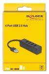 DeLOCK 64334 Schnittstellen-Hub USB 2.0 Type-A 480 Mbit/s...