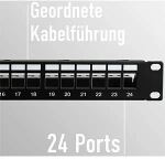 EFB Verteilerfeld Patchpanel 19 Zoll 1HE, 24-Port,