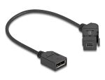 DELOCK Keystone ModulMini DP zu DP Buchse schwarz 30cm Kabel