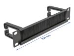 DELOCK 10" Kabelmanagement Bürstenleiste 2 Bügel 1 HE schw.