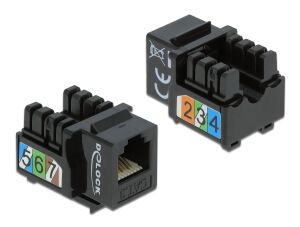DELOCK Keystone RJ12 Buchse > LSA Cat.3 schwarz