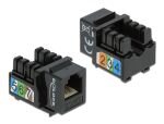 DELOCK Keystone RJ12 Buchse > LSA Cat.3 schwarz