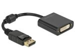 DeLOCK Adapter DisplayPort 1.1 Stecker zu DVI Buchse Passiv schwarz