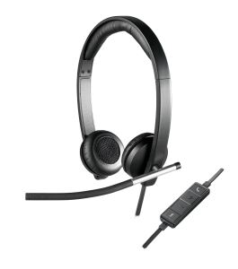 Logitech 981-000519 Kopfhörer & Headset Kabelgebunden Kopfband Büro/Callcenter USB Typ-A Schwarz, Silber
