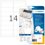 HERMA Adressetiketten für Schreibmaschinen A4 102x38 mm Papier matt Ecken rund 280 St.