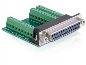 DeLOCK 65317 Kabeladapter 25p 27p Schwarz, Grün, Silber